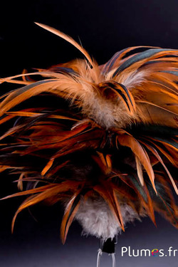 Federbusch Hahn mit Schlaufe - Höhe 20 cm - natur